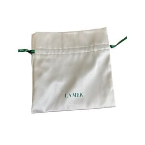 La Mer Drawstring Pouch dust Bag Cream‎ Beige Travel Makeup Skincare Storage
